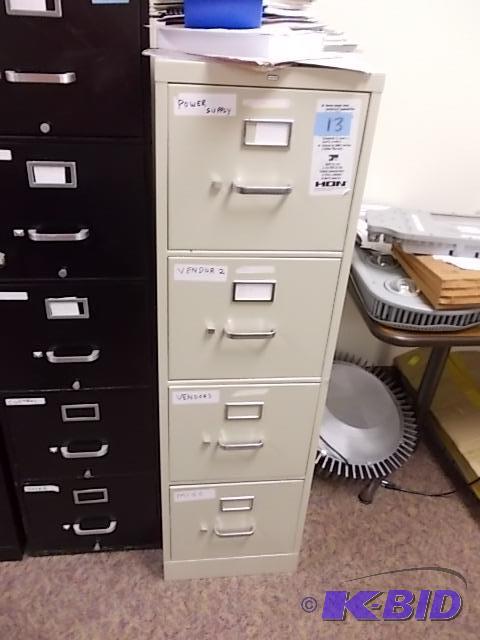 lot 13 image: Tan 4-Drawer File...