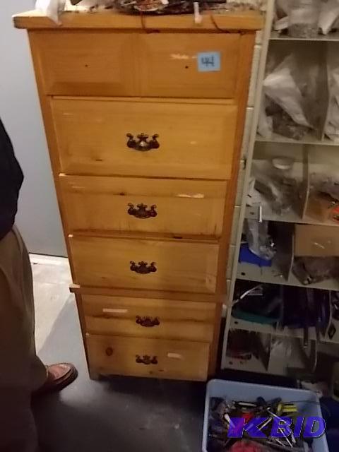 lot 44 image: 6-Drawer Wood Cabinet 22x16x53&nbspTall...