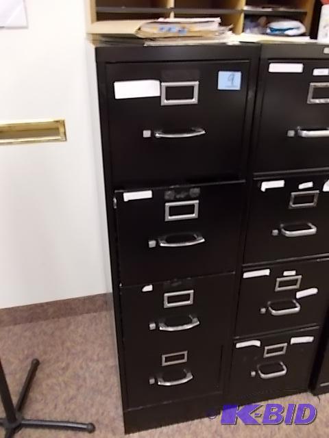 lot 9 image: Black 4-Drawer File...