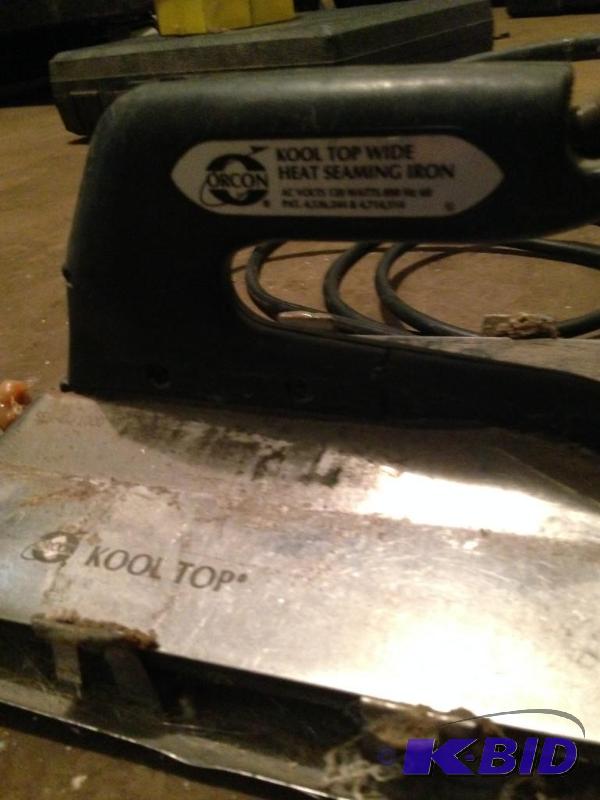 lot 12 image: Orcon Kool Top Wide Heat Seaming Iron with ta...