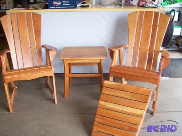 Custom Cherrywood Patio Set