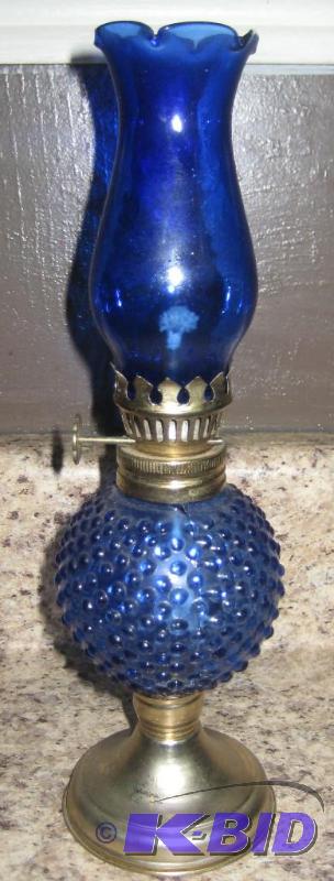Small Blue Oil Lamp