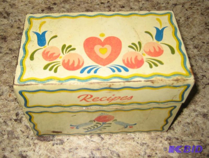 Tin Recipe Box