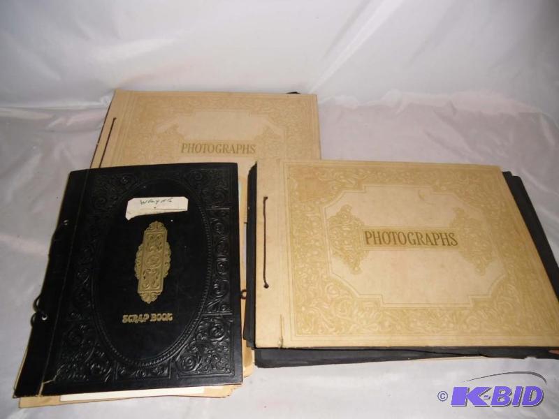 lot 20017 image: 1930-50s  Black & White Photo Albums Wedding & Travel Snap Shot Pictures and Greeting Card Scrapbook