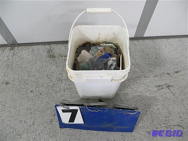 lot 7 image: Pail of rocks. ...