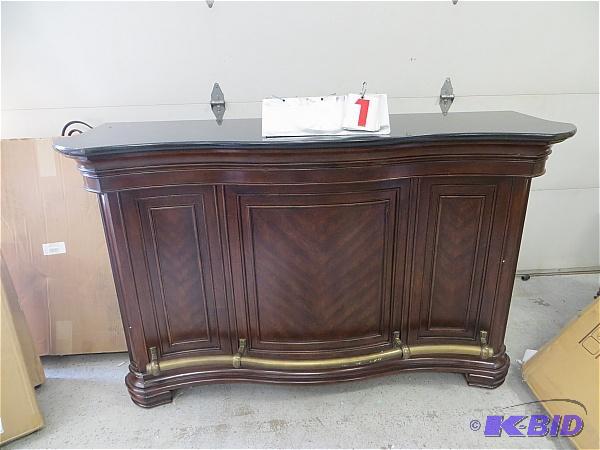 lot 1 image: Pulaski Toscano Vialetto Home Bar. Oak wood c...