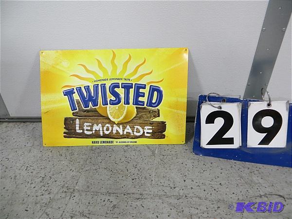 lot 29 image: Twisted Lemonade&nbspTin sign. 18&quotW x 1...
