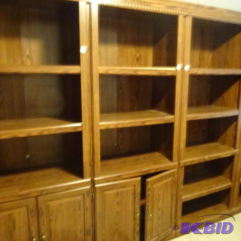 lot 103 image: laminate book shelf. 2 shelf with underneath ...