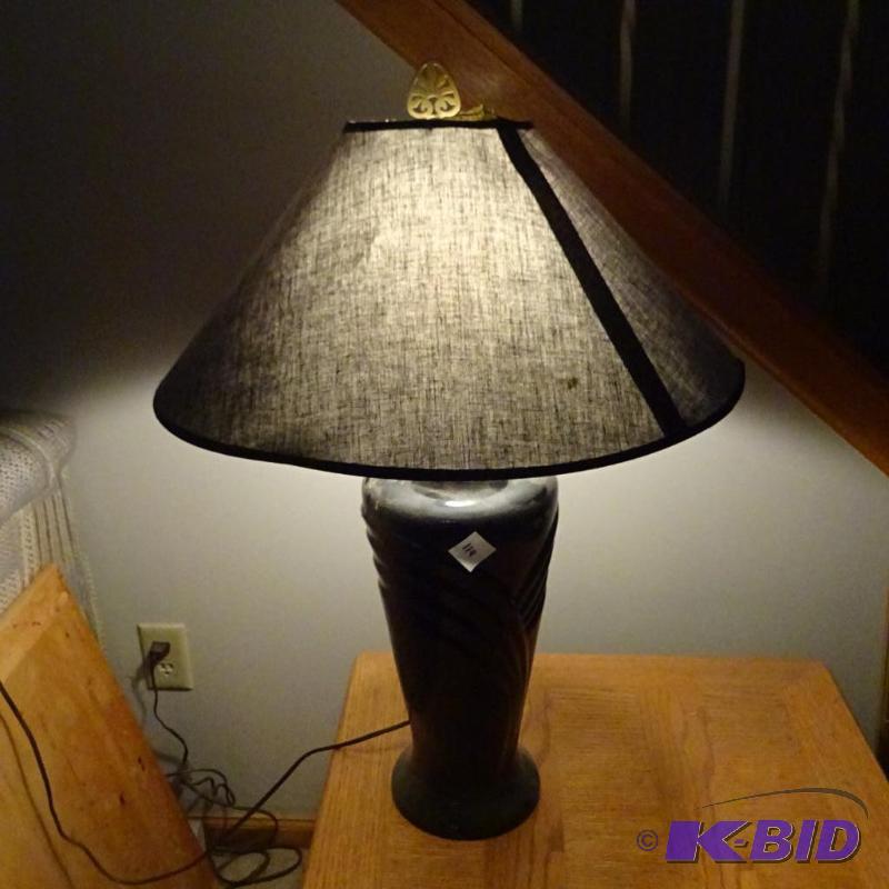 lot 114 image: ceramic table lamp...