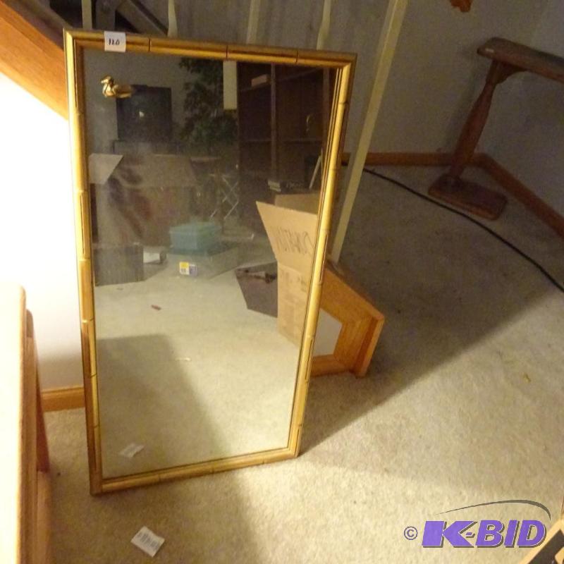 lot 120 image: wall hanging mirror. 18x34...