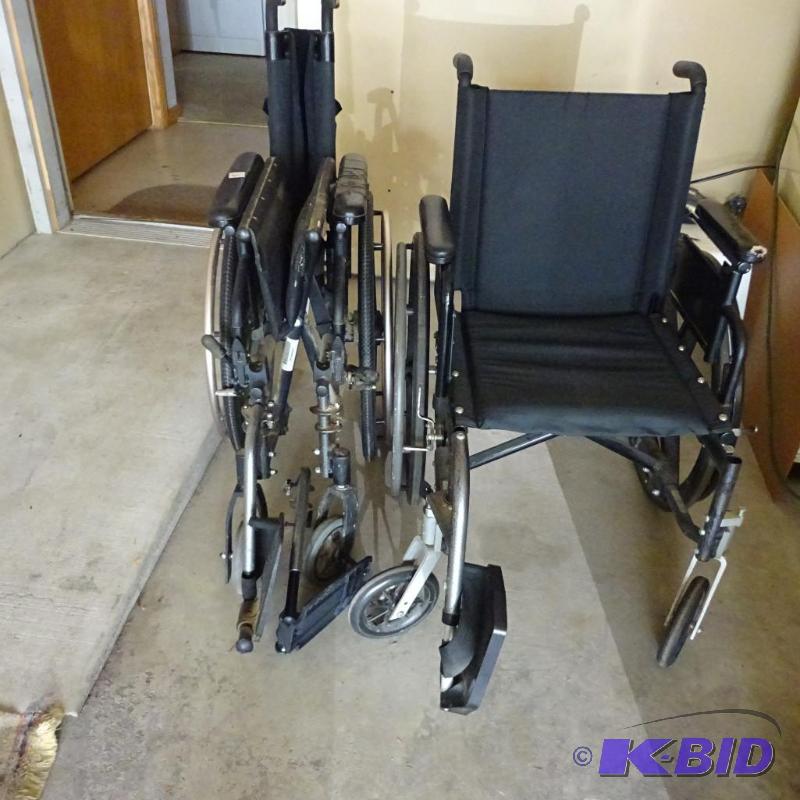 lot 133 image: 2 fold up wheel chairs...