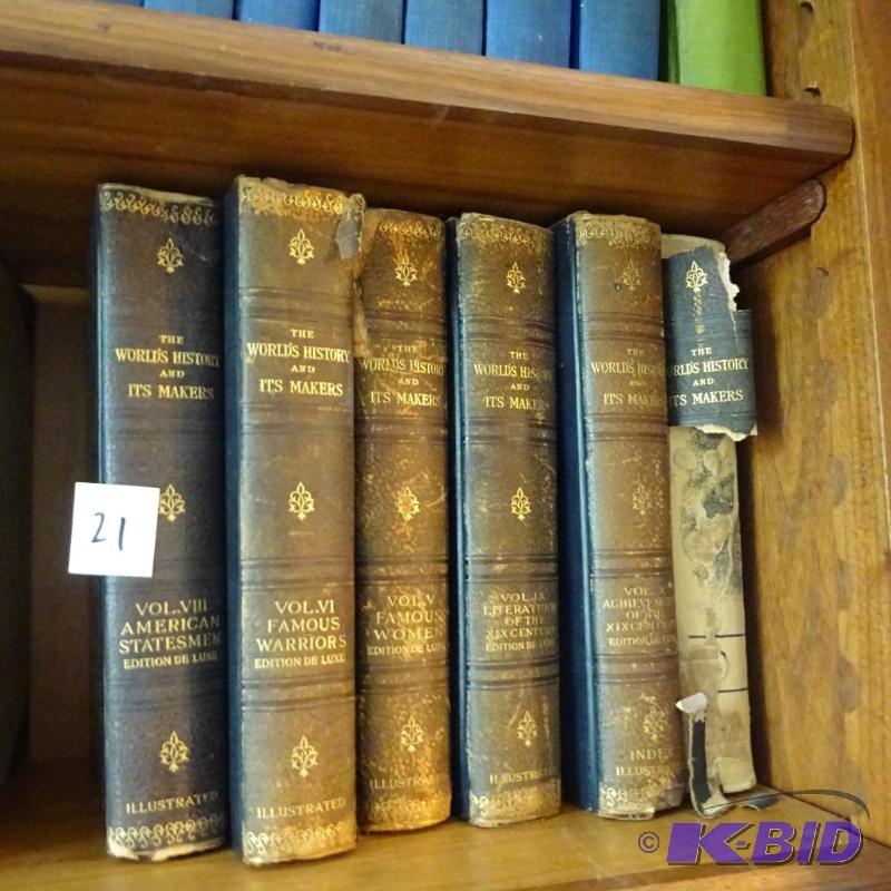 lot 21 image: The worlds history and its makers. Antique 18...