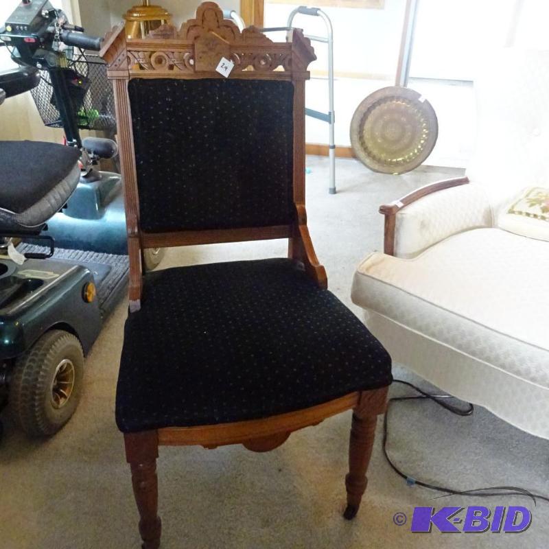 lot 29 image: Vintage wood framed chair...