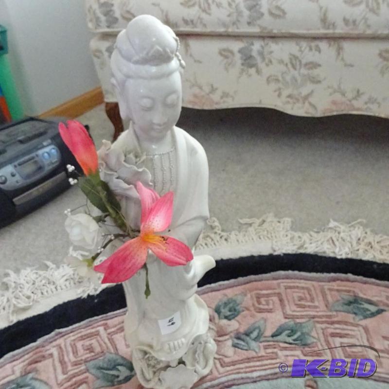 lot 49 image: Asian women statue H.M. Hong Kong...