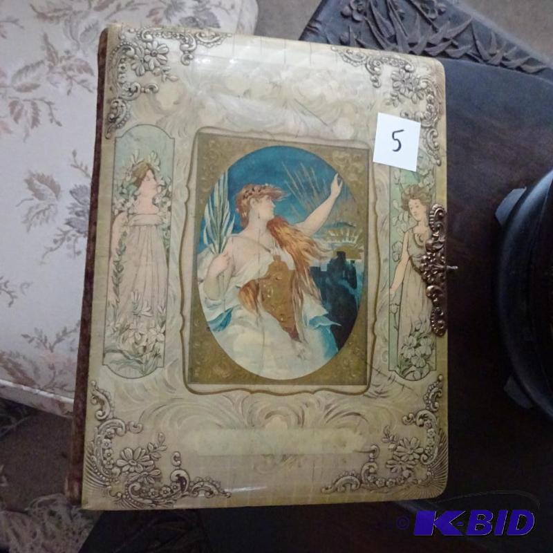 lot 5 image: Vintage photo album with old black and white ...