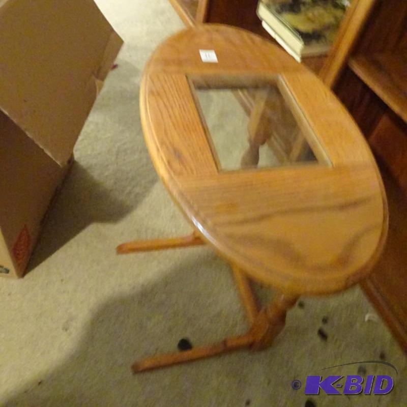 lot 71 image: Wood End table. 24x14x24...