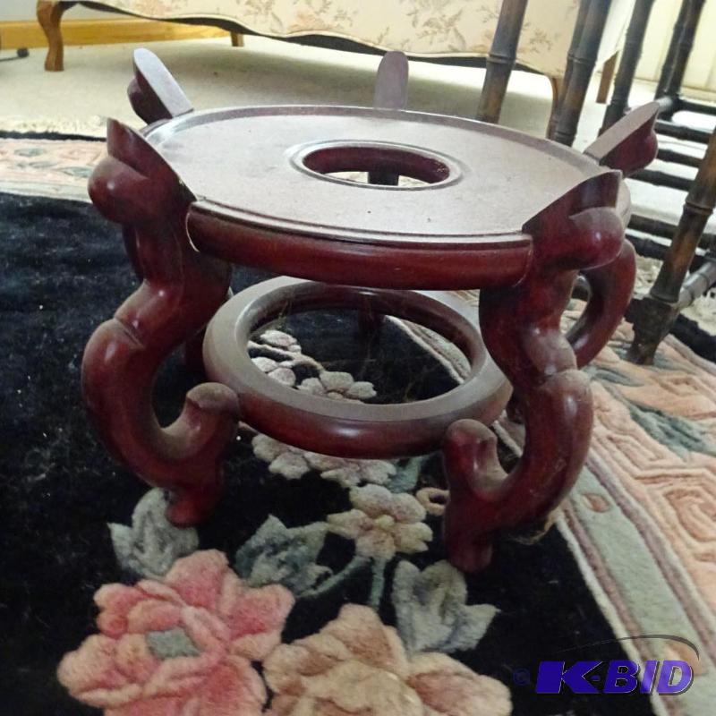 lot 8 image: wood flower pot stand...