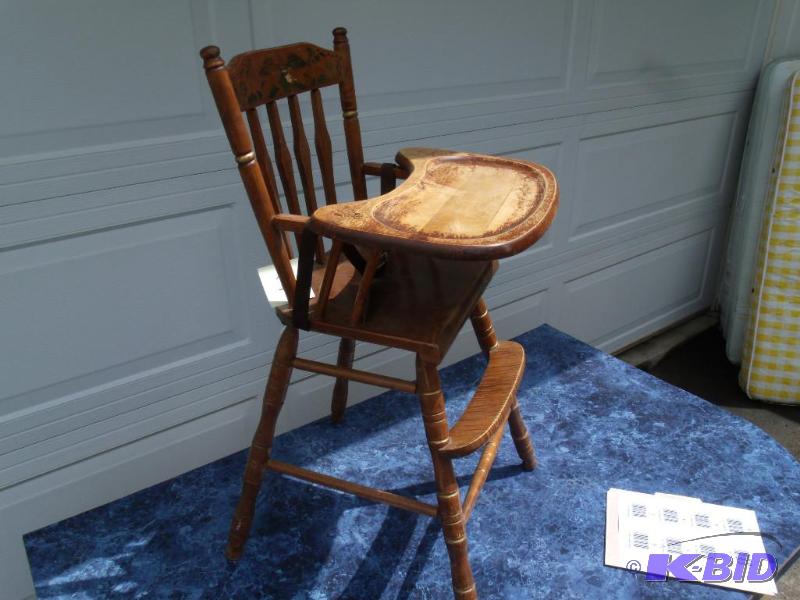 oak hill wooden high chair