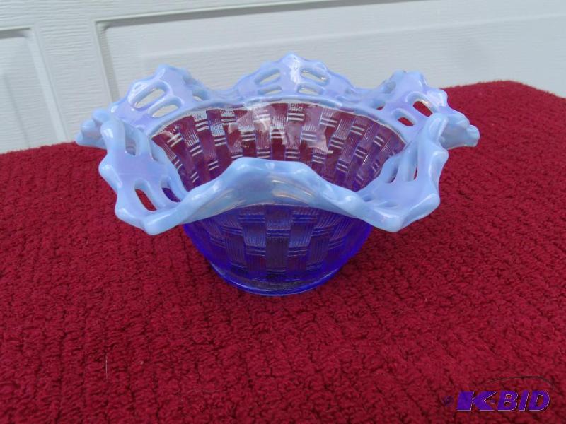 Fenton Basket Weave Bowl