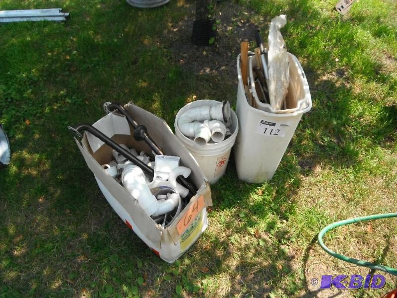 lot 112 image: Lot of (3) Containers of Plumbing Supplies...