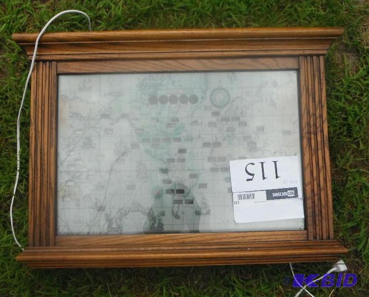 lot 115 image: 24&quotx18" Howard Miller world time cl...