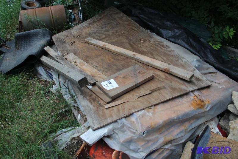 lot 17 image: Pile of various lengths and types of wood...