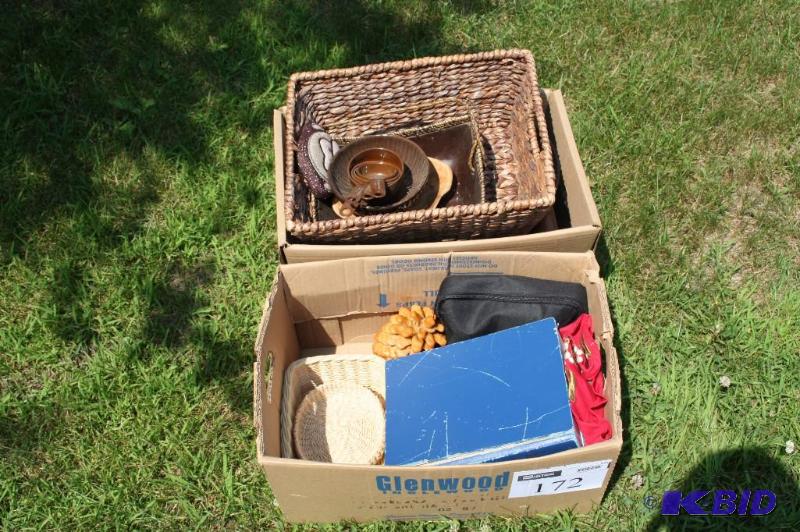 lot 172 image: Lot of (2) boxes with various items including...