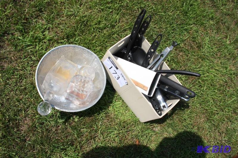 lot 173 image: Lot of (2) boxes with various items including...