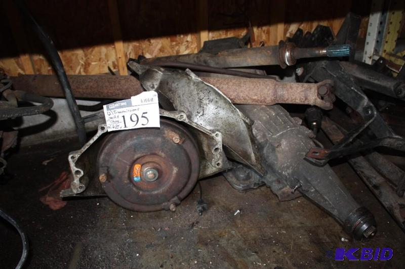 lot 195 image: Lot of (2) transmissions (1) 700 R4 Chevy and...