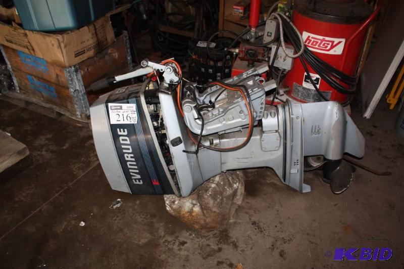 lot 216 image: Evin Rude 60HP&nbspoutboard motor, stored in...