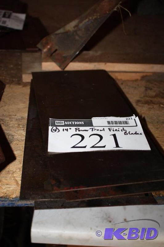 lot 221 image: Lot of (4) 14" Power trowel finish blade...