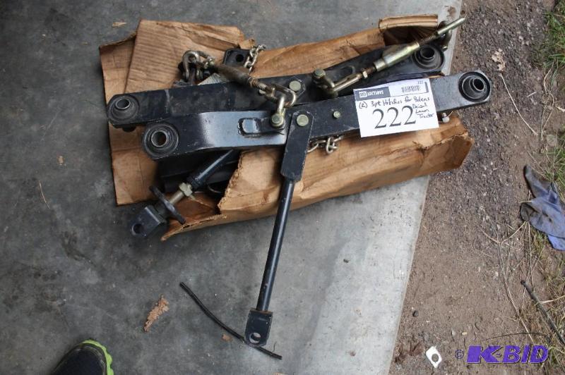 lot 222 image: Lot of (2) 3 part hitches for Bolens diesel l...