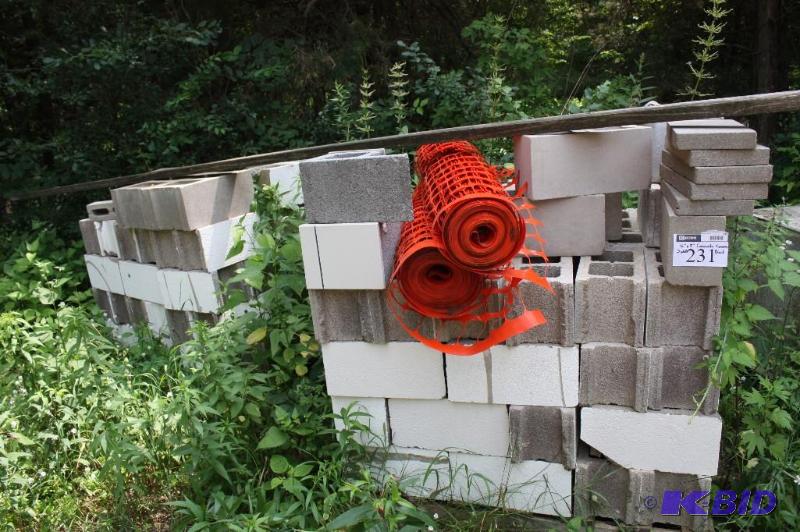 lot 231 image: Lot of (2) pallets of 16&quotx8" concre...
