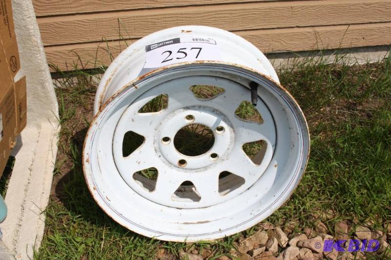 lot 257 image: White tire wheel rim...