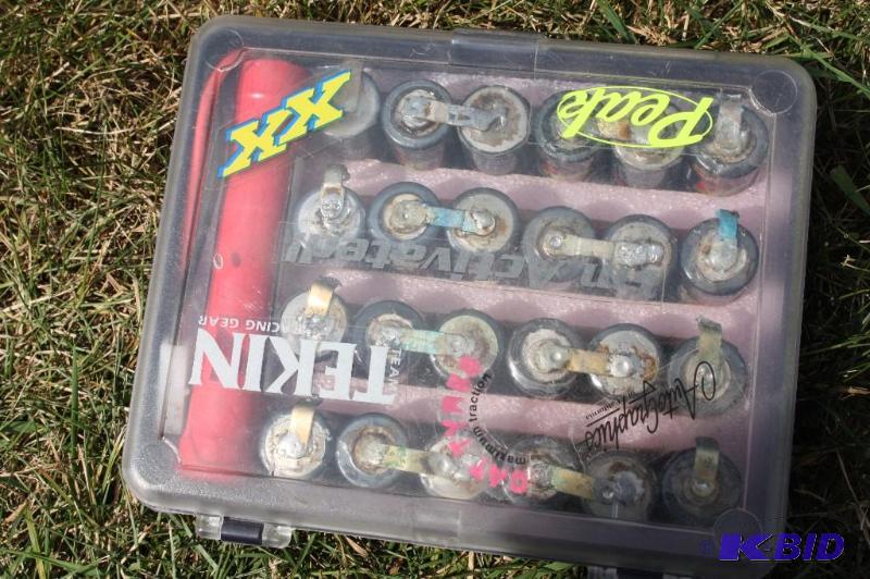 lot 266 image: Containers full of rechargeable batteries for...