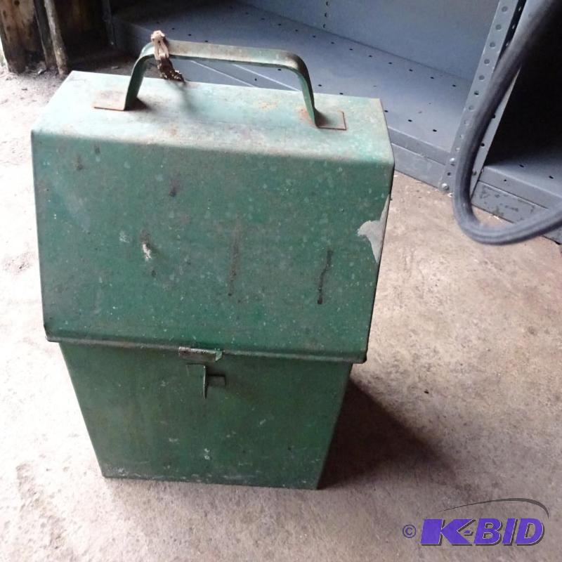lot 111 image: Metal Box with Hangers Inside 2 Compartment...