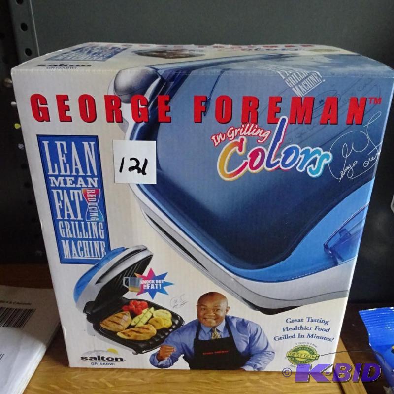 lot 121 image: George Foreman Lean Mean Fat Grilling Machine...