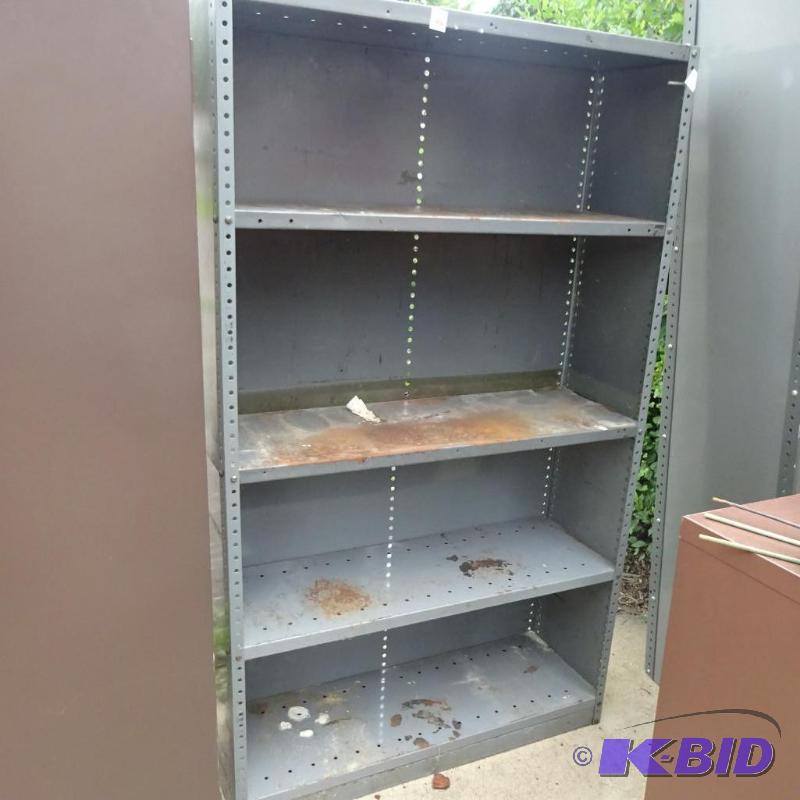 lot 144 image: Metal Shelf Unit 36 x 12 x 61...