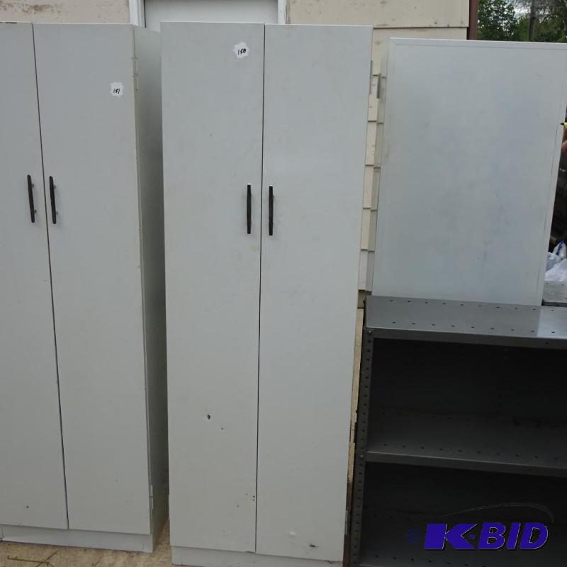 lot 150 image: 2 Door Metal Cabinet 20 x 12 x 60...