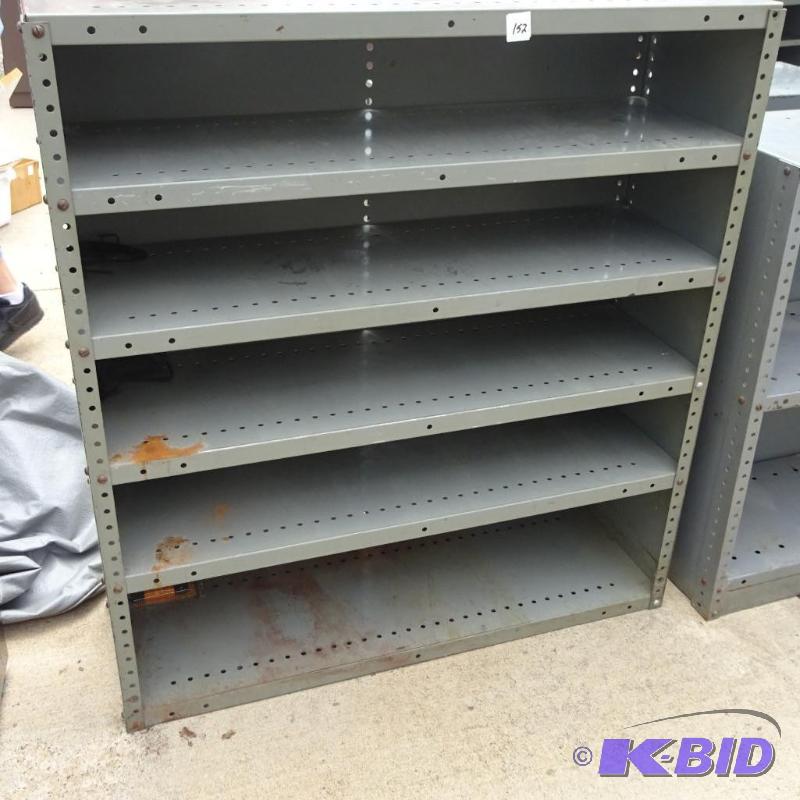lot 152 image: Metal Shelf Unit 36 x 12 x 39...