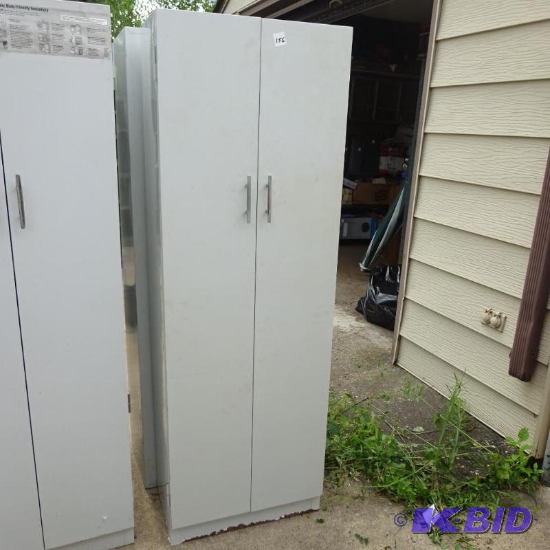 lot 156 image: 2 Door Metal Cabinet 20 x 12 x 60...