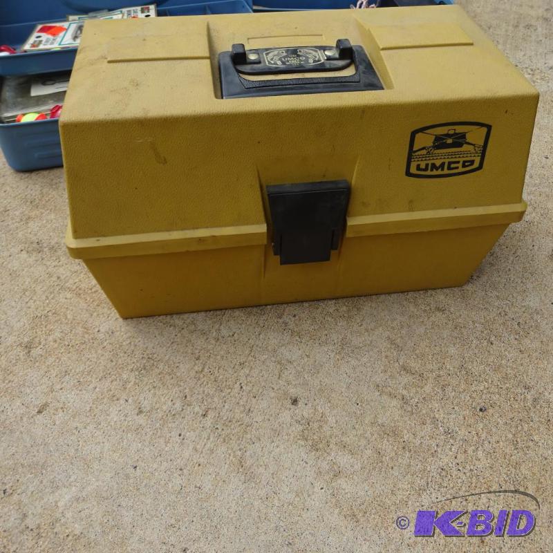 lot 163 image: VMCO Tackle Box with Misc. Fishing Tackle...