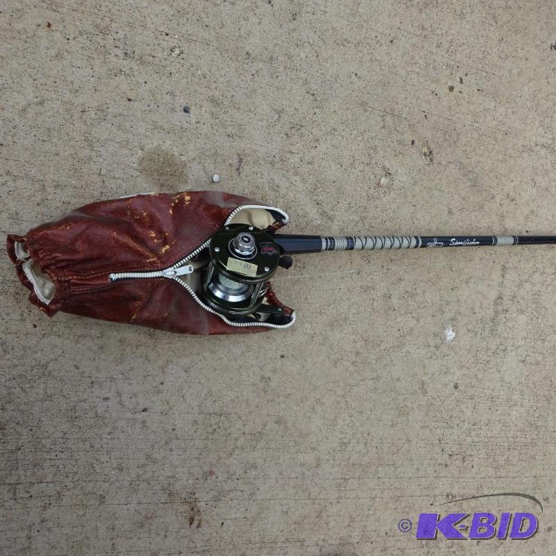 lot 174 image: Heddon Mark IV Reel with Rod. Model 3200...