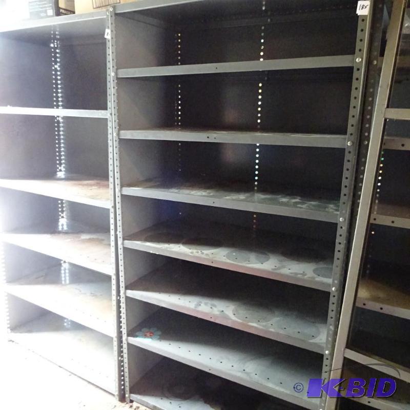 lot 185 image: Metal Shelf Unit 36 x 18 x 68...