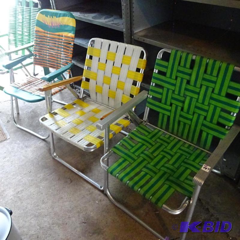 lot 217 image: 5 Fold Up Patio Chairs...