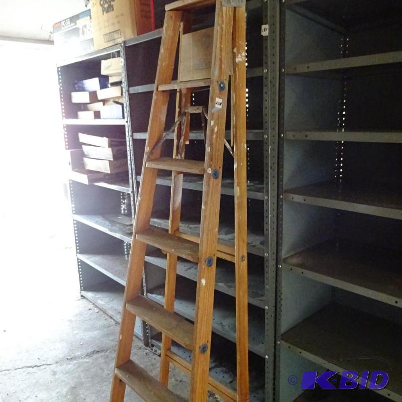lot 228 image: 6 Wood Step Ladder...