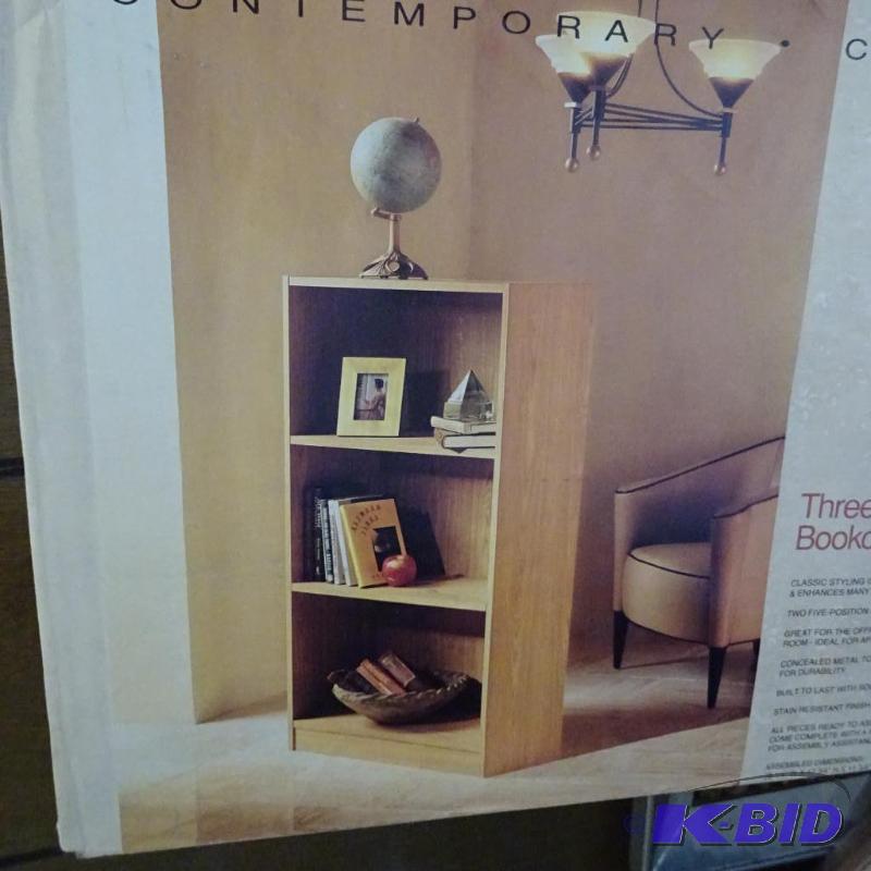 lot 232 image: Furio 3 Shelf Book Case. 28 14 x 47 34 x 11...