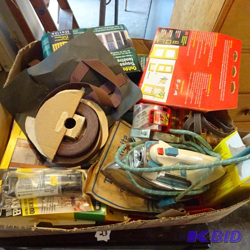 lot 24 image: Window Insulator Kits. Sand Paper, Iron, And ...