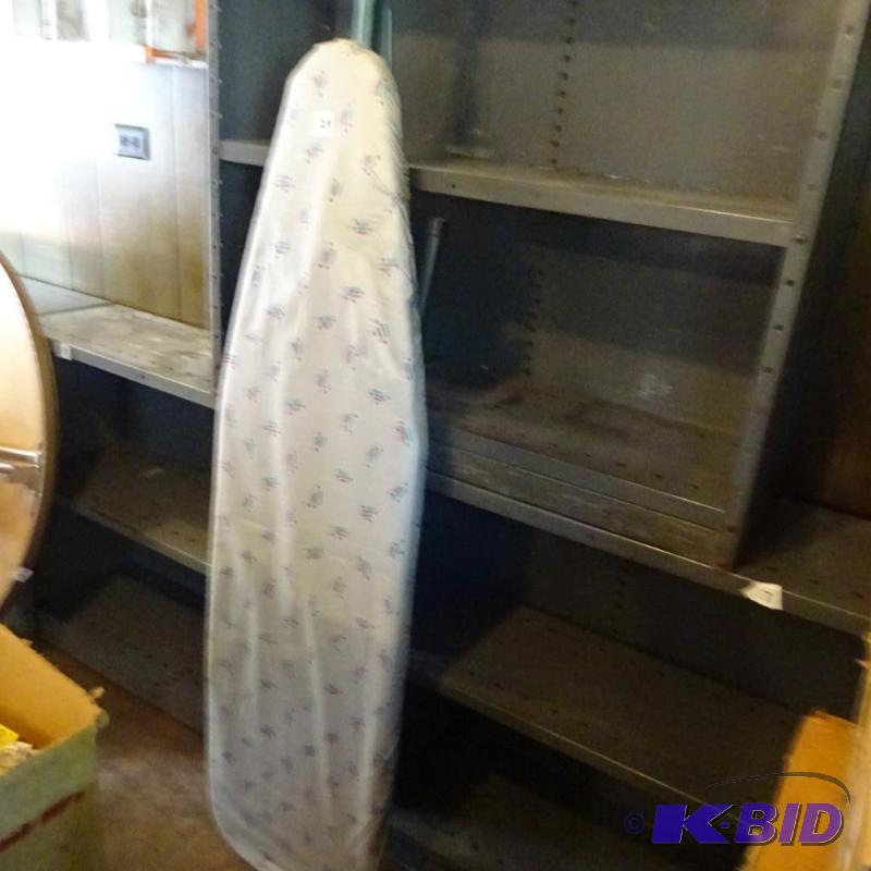 lot 29 image: Metal Frame Fold Up Ironing Board...