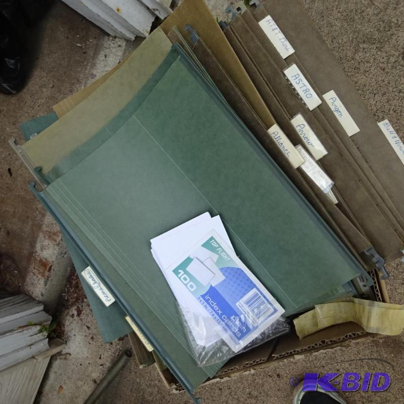 lot 290 image: Box of Hanging File Folders...